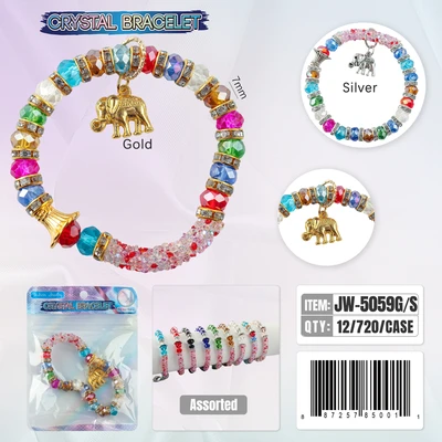 JW-5059, Crystal Bracelet Random Color, 887257850011