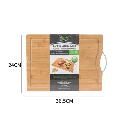 32317, Ideal Kitchen Bamboo Cutting Board w/ handle M, 191554323179