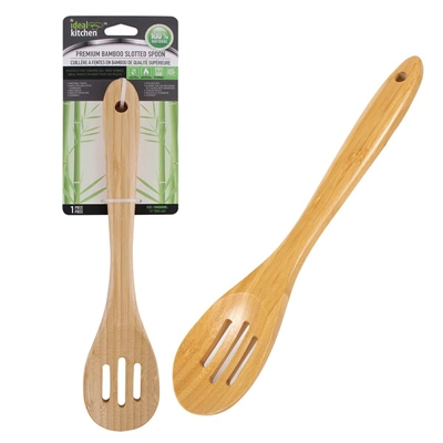 56360, Ideal Kitchen Premium Bamboo Slotted Spoon, 191554563605