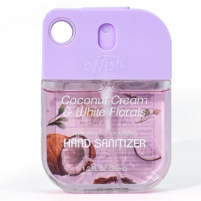 60382, 1.2 oz Hand Sanitizer Spray With Bag , (4 Scent) Salted Caramel/Coconut Cream/Dragonfruit/Golden Citrus — Wish, 191554603820
