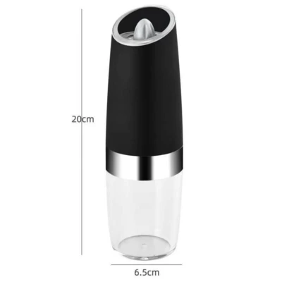OL38266, Black Gravity Electric Sea Salt & Pepper Grinder, 191554382664
