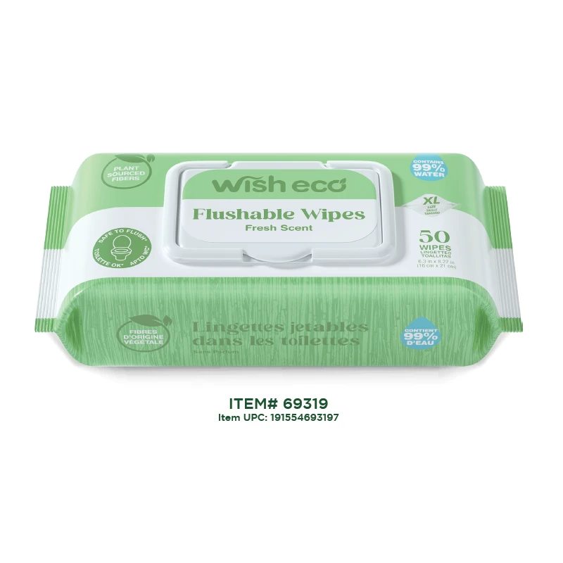 Wish Eco Flushable Wipes 50ct Fresh Scent
