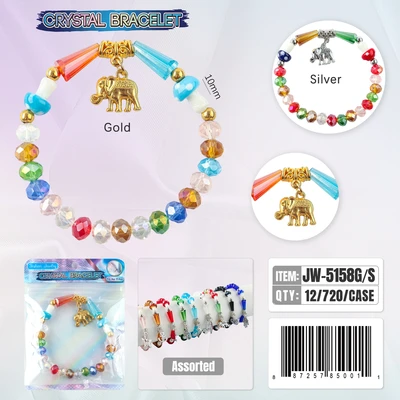 JW-5158, Crystal Bracelet Random Color, 887257850011