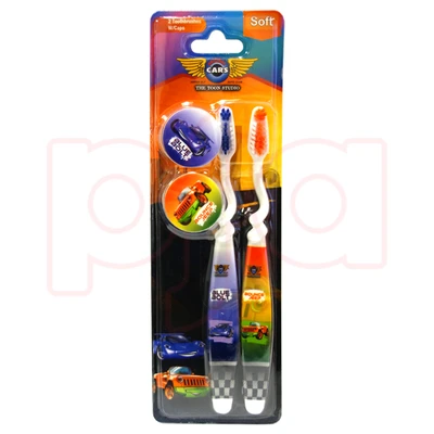 DF84609, Toothbrush 2PK W/ 2 Caps Car, 706098846093