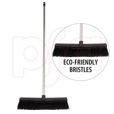 47129, Fresh Start Plastic Broom Large Industrial w/ Metal Stick, 191554471290