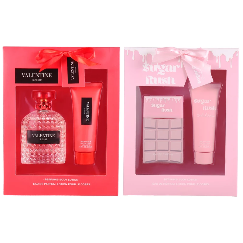 Women's 2pcs Large Set Womens Assorted Case 1 SUGAR CRUSH CANDIED DREAMS/VALENTINE ROUGE