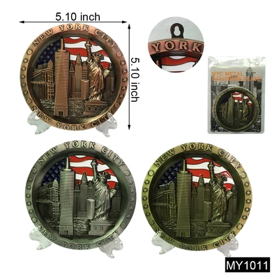 MY1011, New York Souvenir Metal Plate, 887257910111