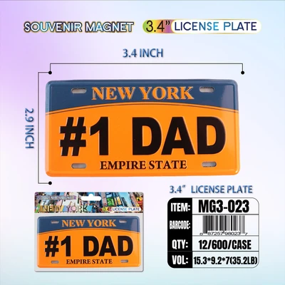 MG3-023, License Plate Magnet  3.35“x1.65", 887257980237