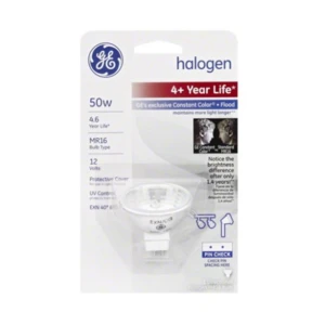 GE44735, GE Halogen 50W Quartz Floodlight Bulb, 043168993708