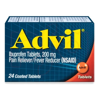 AD24IT, Advil Coated Caplets Pain Reliever and Fever Reducer Ibuprofen 24ct, 305730160209