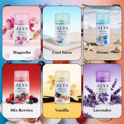 99130, ALYA Bathroom Automatic Spray Refill 5.5oz – Mixed Berries, 8696601064361