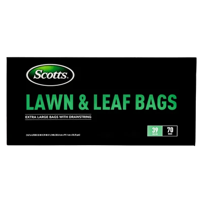 ST-30217, Drawstring Trash Bag Flex 39 Gal 70CT Black Lawn & Leaf - Scotts, 191554302174