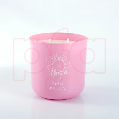 88721, SOLO EN IBIZA 10*10cm Glass Candle 14.11.oz/ 400g  MARBELLA, 191554887213