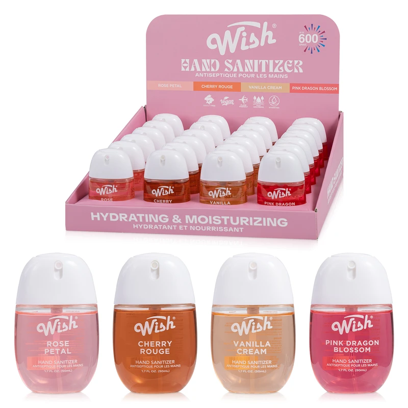 Wish Liquid Hand Sanitizer Spray 1.7oz with PDQ