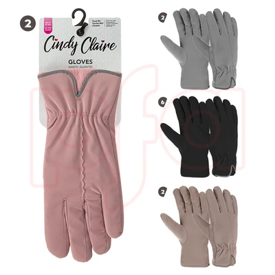 11285, Cindy Claire Ladies Gloves w/Fur Lining, 191554112858