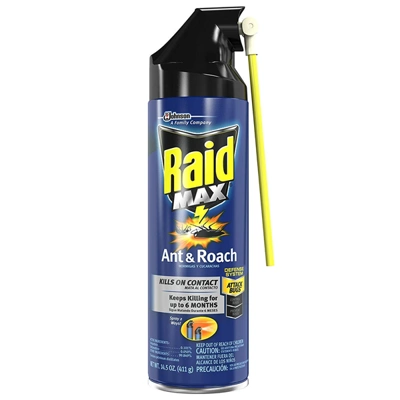 R14MAX, Raid MAX Ant & Roach Spray 14.5oz, 046500702617