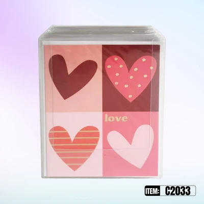 C2033, VALENTINE Premium  Greeting Card  4.7"x6.7", 887257920332