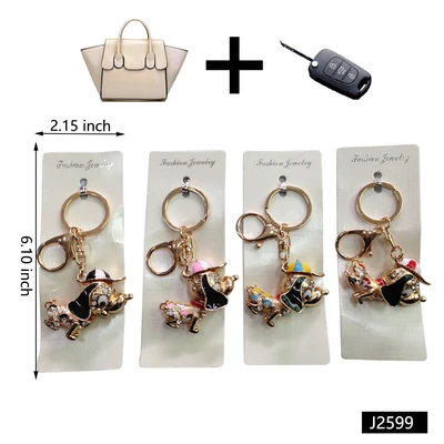J2599, KEY CHAIN DIAMOND DOG, 887257825996