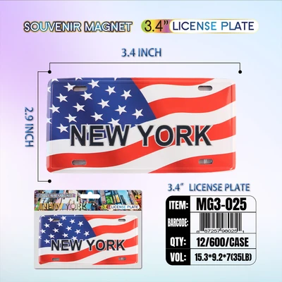 MG3-025, License Plate Magnet  3.35“x1.65", 887257980251