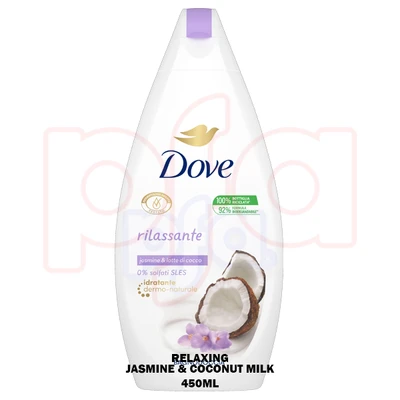 DBW450RJC, Dove Body Wash 450ml Relaxing Jasmine & Coconut Milk, 8720181213779