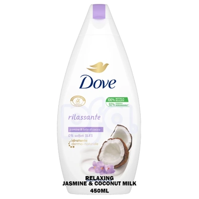 DBW450RJC, Dove Body Wash 450ml Relaxing Jasmine & Coconut Milk, 8720181213779