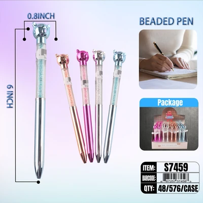 S7459, Beaded Pen Bear  48/PDQ, 887257374593