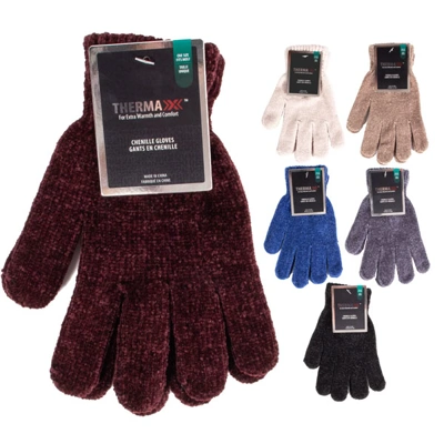 11211, Thermaxxx Winter Chenille Glove Assorted Colors, 191554112117