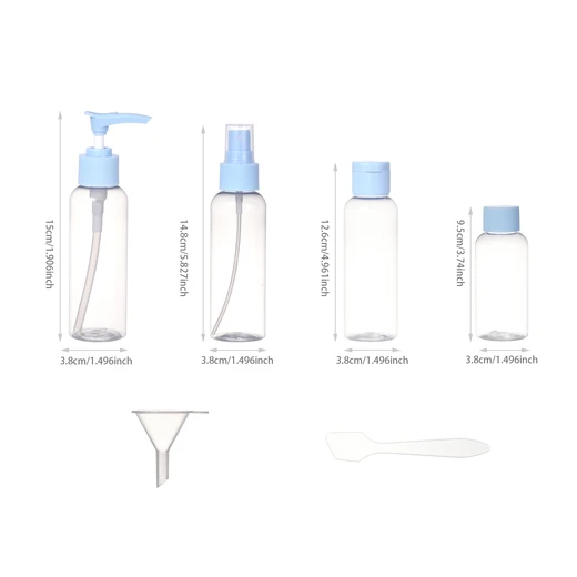 40001, Ideal Travel TSA-Compliant Travel Bottle Set 7PC with Clear Zip Bag, 191554400016