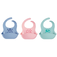 Soft Silicone Baby Bib with Crumb Catcher