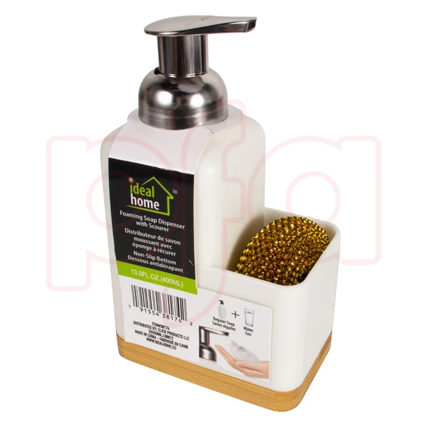 38174, Ideal Home Foamming Soap Dispenser with Scourer 450ml, 191554381742