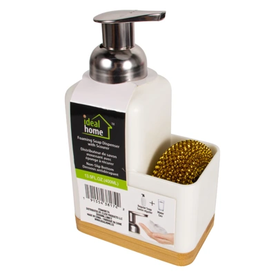 38174, Ideal Home Foamming Soap Dispenser with Scourer 450ml, 191544381745