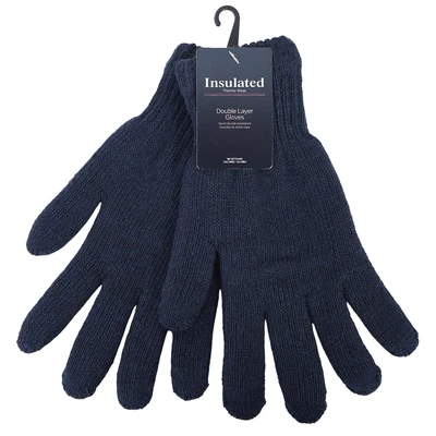 11112, Insulated Classic Double-Layer Knit Gloves in 3 Colors, 191554111127