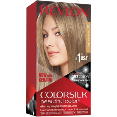 CS60, Revlon ColorSilk Hair Color #60 Dark Ash Blonde, 309978695608
