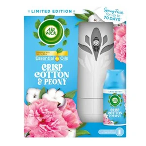 AWK250CCP, Air Wick Freshmatic Kit + Refill 250ml 6.2oz Crisp Cotton Peony, 5059001010520