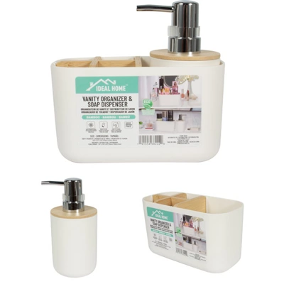 38222, Ideal home Vanity Organizer &Soap Dispenser, 191554382220