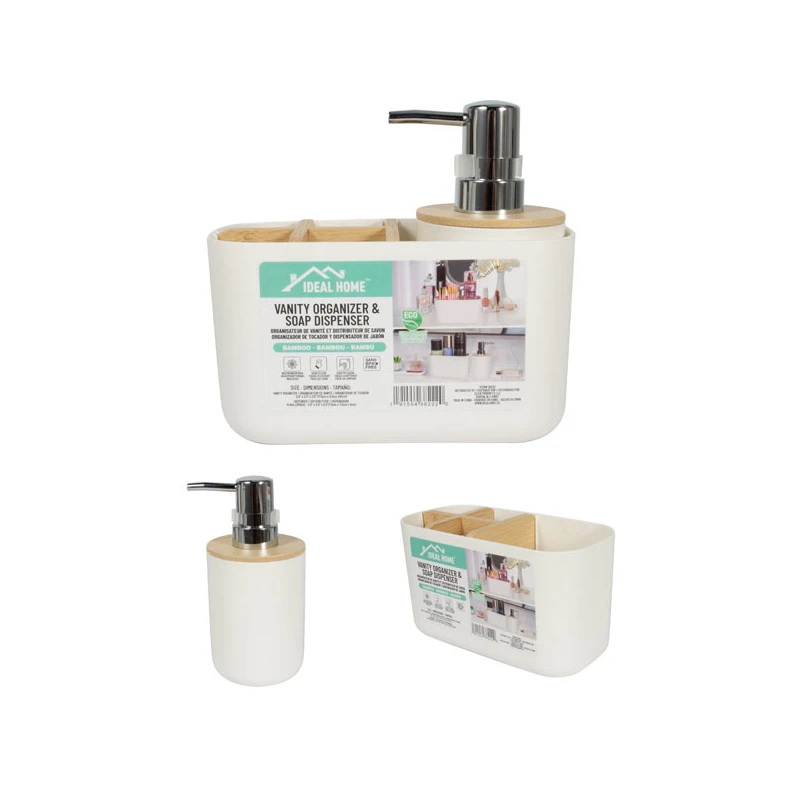 Ideal home Vanity Organizer &Soap Dispenser