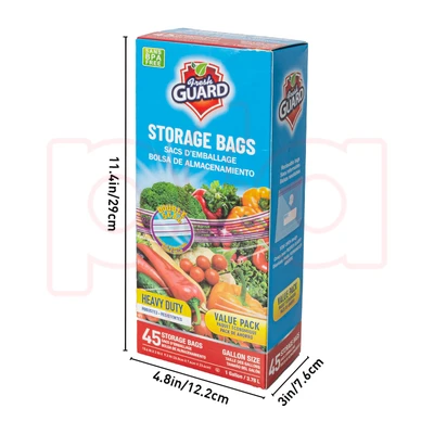 31104, Fresh Guard Storage Bag Gallon 45CT, 191554311046