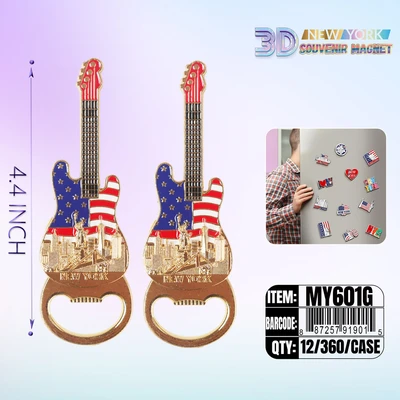 MY601G, New York Souvenir M. Metal Magnet Gold, 887257919015
