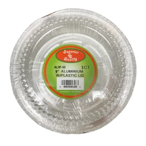 RP1018, 9'' Aluminum Pan W/ Plastic Lid  3CT, 4567891327