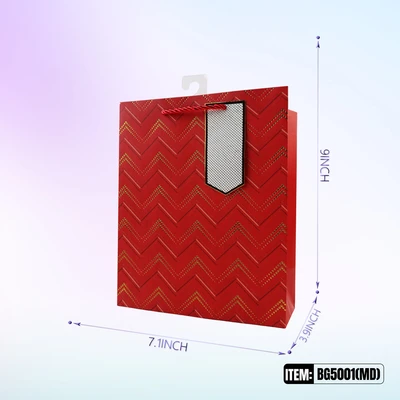 BG5001-MD, BG Gift Bags MD x4 Assted.  7.1"x3.9"x9", 887257150036