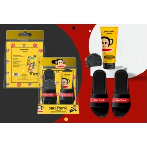 PF006-88744, Men's 3pcs Slipper Set  PAUL FRANK RED&YELLOW, 191554887442