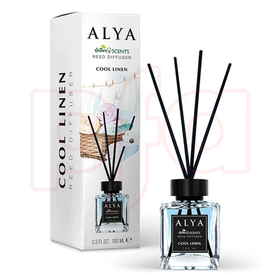 99141, ALYA Nature Scents Reed Diffuser 3.3oz Cool Linen, 8696601070249