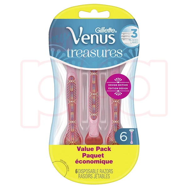 GVT3-6PK, Gillette Venus Treasures 6PK, 047400667815