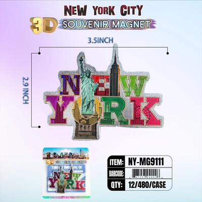 NY-MG9111, NY Souvenir 3D Magnet, 887257991110