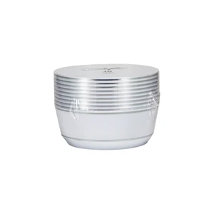 36357, Elegance Party 10PK 8oz Dessert Bowl White+Silver, 191554363571