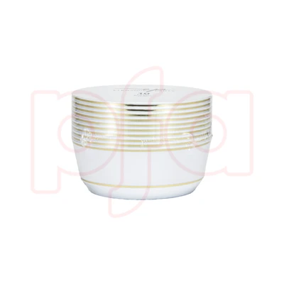 36251, EP 10PK 14oz Soup Bowl White+Gold, 191554362512