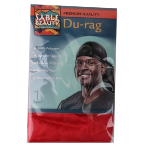 23039, Sable Beauty Du-Rag Red, 191554230392