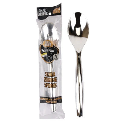 36015, Ideal Dining HD 4CT Silver Serving Spoon, 191554360150