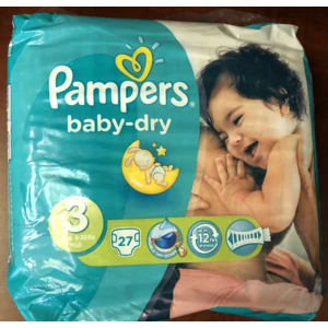 P3-27, Pampers Diaper Size 3 27CT, 4015400625964