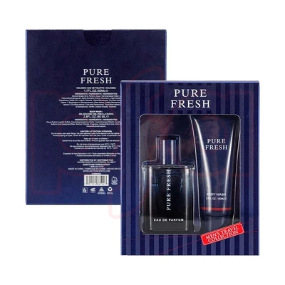 88594, Men's 2pcs Set  PURE FRESH  1.7fl.oz/50ml EDT 2.8fl.oz/80ml Body Wash, 191554885943